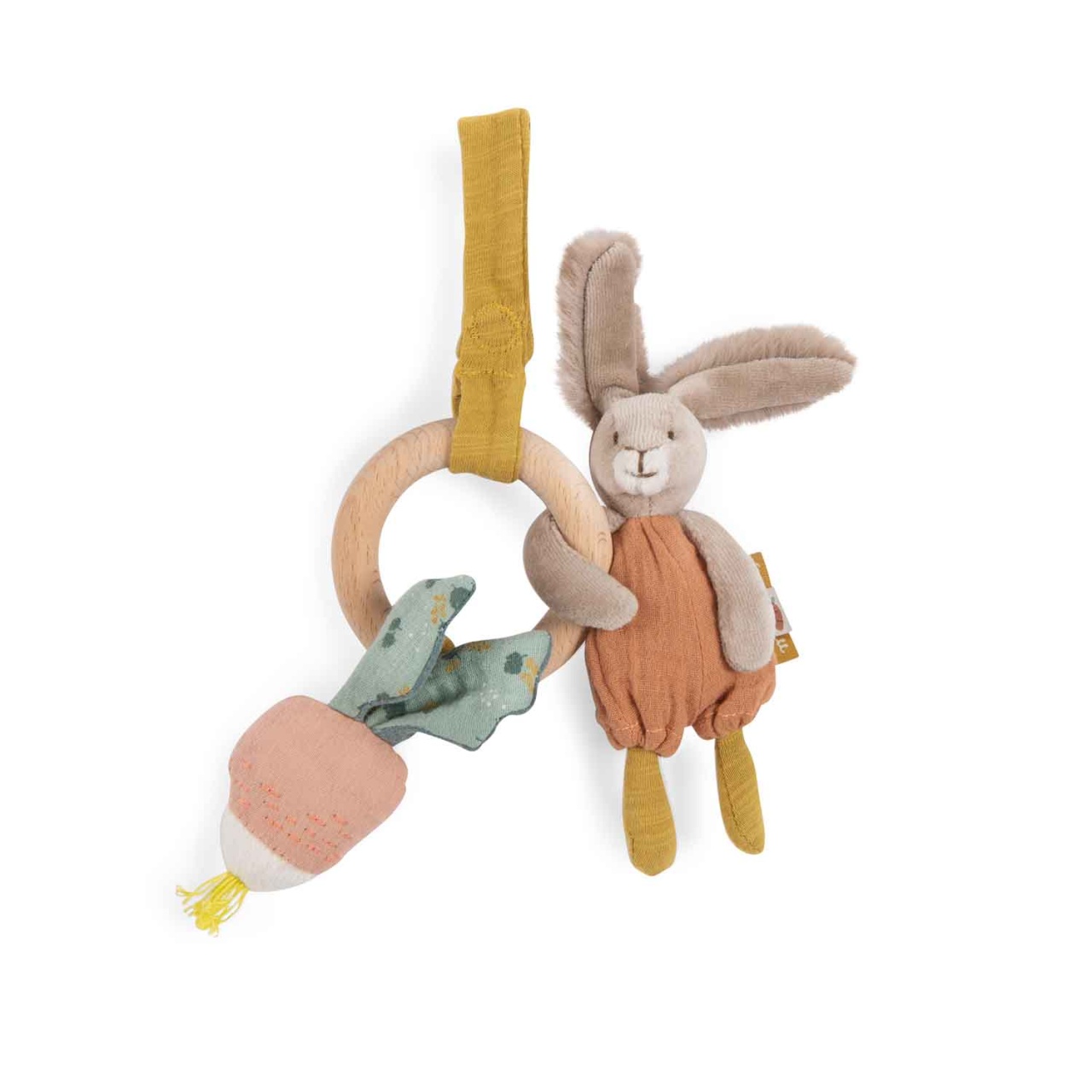 jucarie-bebe-inel-lemn-cu-iepuras-moulin-roty16387 Jucarie bebe inel lemn cu iepuras, Moulin Roty - imagine 1