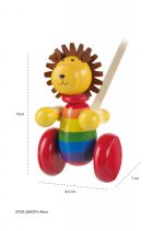 Jucarie de impins leu, Orange Tree Toys - imagine 3