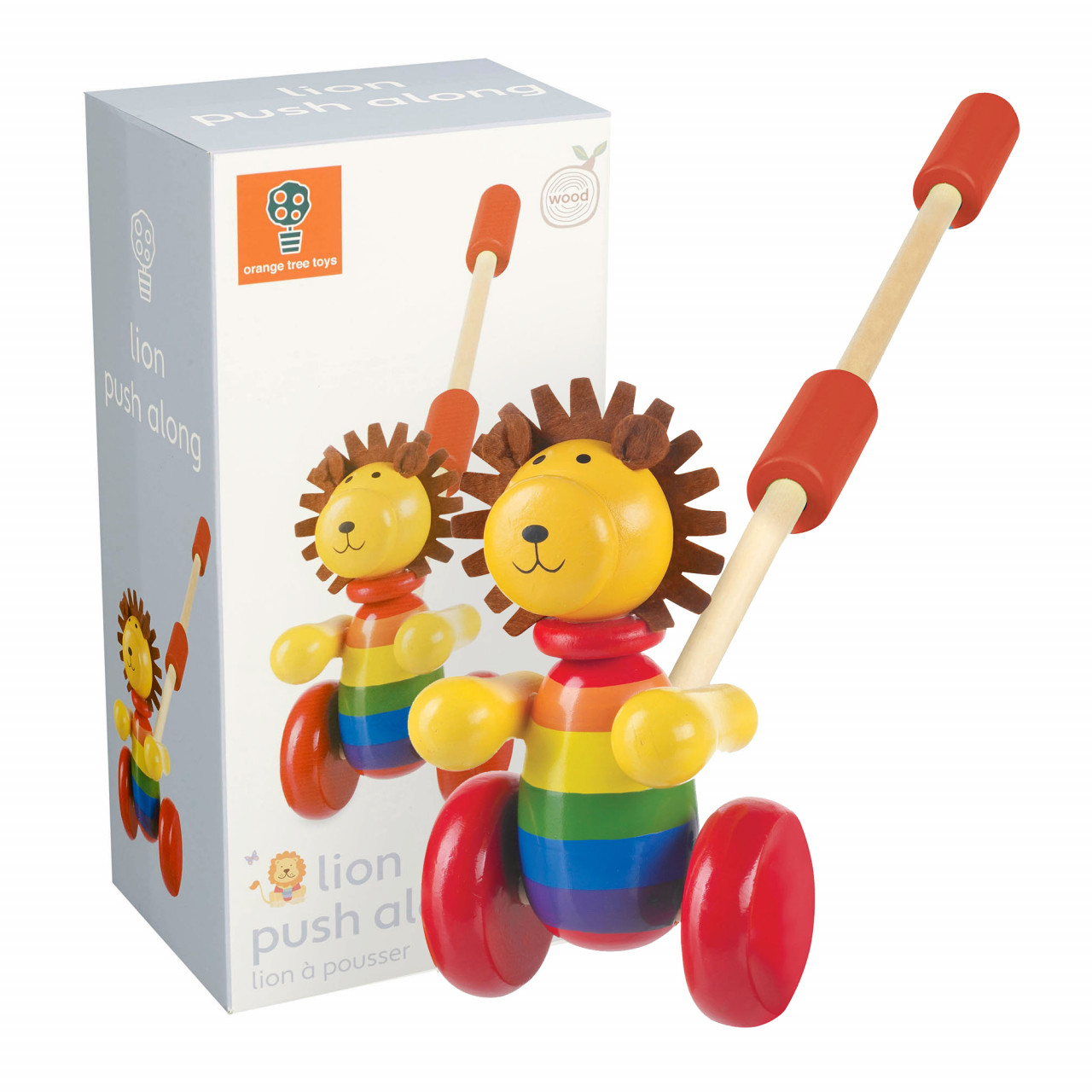 jucarie-de-impins-leu-orange-tree-toys10780 Jucarie de impins leu, Orange Tree Toys - imagine 1