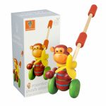 Jucarie de impins maimutica, Orange Tree Toys - imagine 2