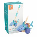 Jucarie de impins rechinul vesel, Orange Tree Toys - imagine 2