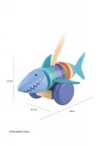 Jucarie de impins rechinul vesel, Orange Tree Toys - imagine 5