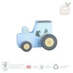 Jucarie de impins Tractor albastru din lemn, Orange Tree Toys - imagine 3