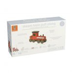 Jucarie de tras Locomotiva cu aburi, Orange Tree Toys - imagine 3