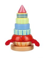 Jucarie din lemn de stivuit cu crab, Orange Tree Toys - imagine 3