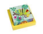 Jucarie Montessori Cuburi cu animale din jungla, Orange Tree Toys - imagine 3
