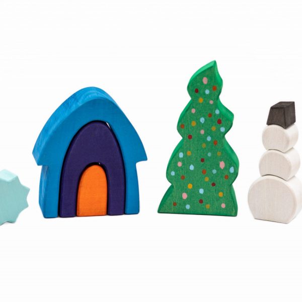 Jucarii Montessori Set handmade Marc toys, Iarna din Poveste