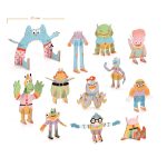 Kit Creativ Monstri de Colorat si Asamblat, Djeco - imagine 3