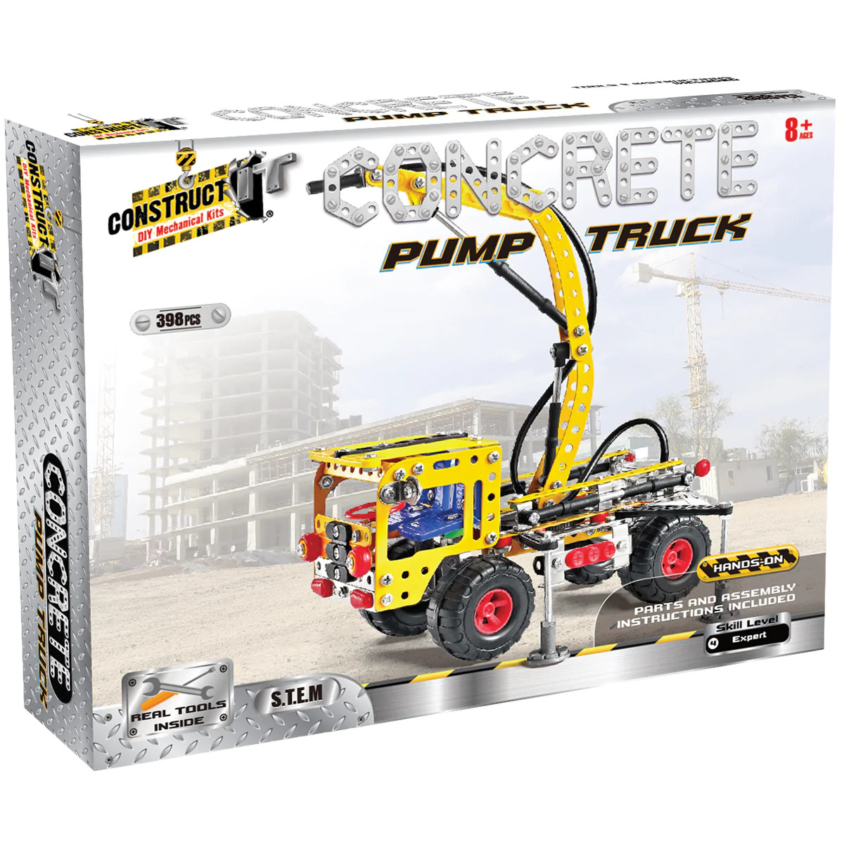 kit-stem-camion-cu-pompa-pentru-turnat-ciment-nivel-avansat10816 Kit STEM Camion cu pompa pentru turnat ciment, nivel avansat - imagine 1
