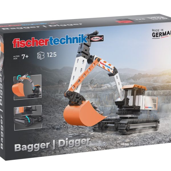 Kit STEM Excavator de asamblat si manevrat, Fischertechnik