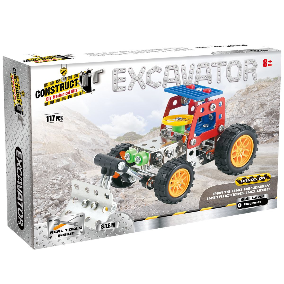 kit-stem-tractor-cu-cupa-de-excavatie-nivel-incepator9507 Kit STEM Tractor cu cupa de excavatie, nivel incepator - imagine 1