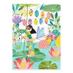 Mapa cu 3 postere de colorat motive japoneze, Djeco - imagine 3