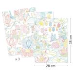 Mapa cu 3 postere de colorat motive japoneze, Djeco - imagine 4