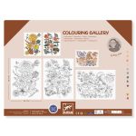 Mapa cu 3 postere de colorat Natura, Djeco - imagine 3