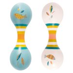 Maracas dublu alb, Moulin Roty - imagine 3