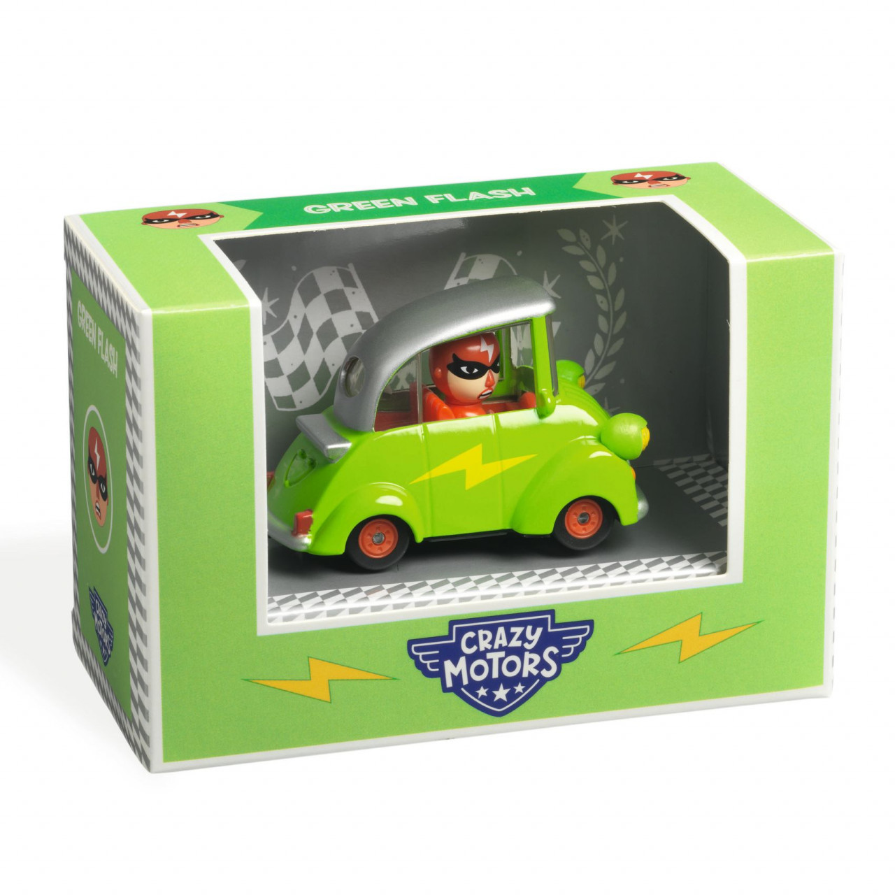 masina-green-flash-colectia-crazy-motors-djeco10217 Masina Green Flash, Colectia Crazy Motors, Djeco - imagine 1