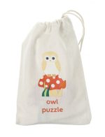 Mini puzzle din lemn bufnita 3D, Orange Tree Toys - imagine 3