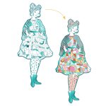 Parada modei de colorat, Rebeca si prietenele, Djeco - imagine 3