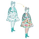 Parada modei de colorat, Rebeca si prietenele, Djeco - imagine 6