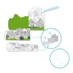 Planse de colorat si asamblat Peisaj insular stratificat, Djeco - imagine 2