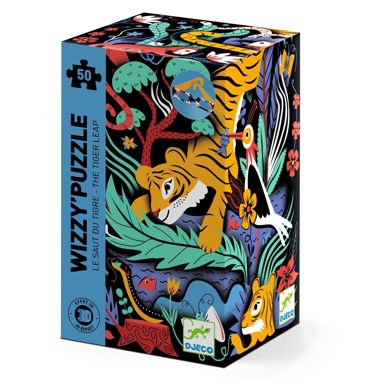 puzzle-3d-saltul-tigrului-djeco100134375 Puzzle 3D Saltul Tigrului, Djeco - imagine 1