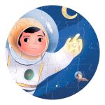 Puzzle Astronaut pe luna, Djeco - imagine 2