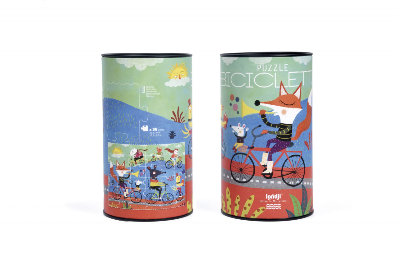 puzzle-cu-bicicleta-londji4347 Puzzle Cu bicicleta, Londji - imagine 1