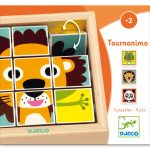 Puzzle din cuburi Tournanimo, Djeco - imagine 3