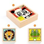 Puzzle din cuburi Tournanimo, Djeco - imagine 4