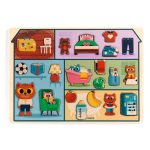 Puzzle din lemn Acasa, Djeco - imagine 2