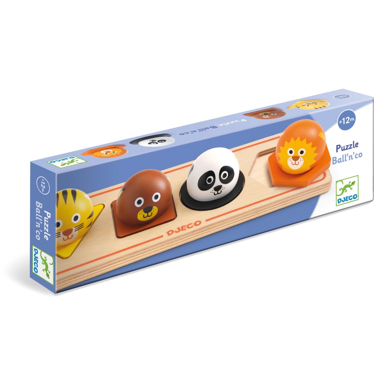 puzzle-din-lemn-animale-salbatice-djeco17128 Puzzle din lemn Animale salbatice, Djeco - imagine 1