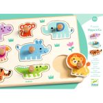 Puzzle din lemn cu animale salbatice, Djeco - imagine 4