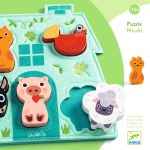 Puzzle din lemn cu bază din fetru, Djeco - imagine 2