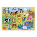 Puzzle din lemn Ferma, Djeco - imagine 2