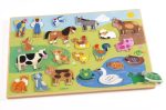 Puzzle din lemn Ferma, Djeco - imagine 3