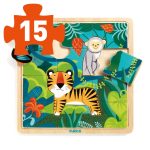 Puzzle din lemn Jungla, Djeco - imagine 3