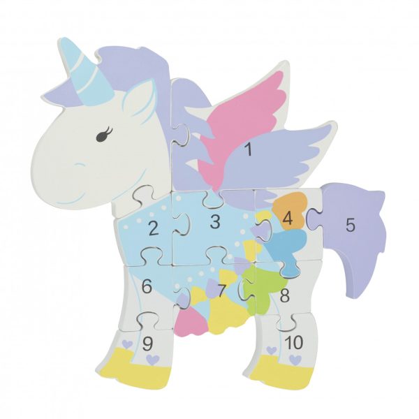 Puzzle din lemn unicorn, Orange Tree Toys