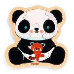 Puzzle din lemn Ursuletul Panda, Djeco - imagine 2