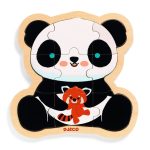 Puzzle din lemn Ursuletul Panda, Djeco - imagine 4