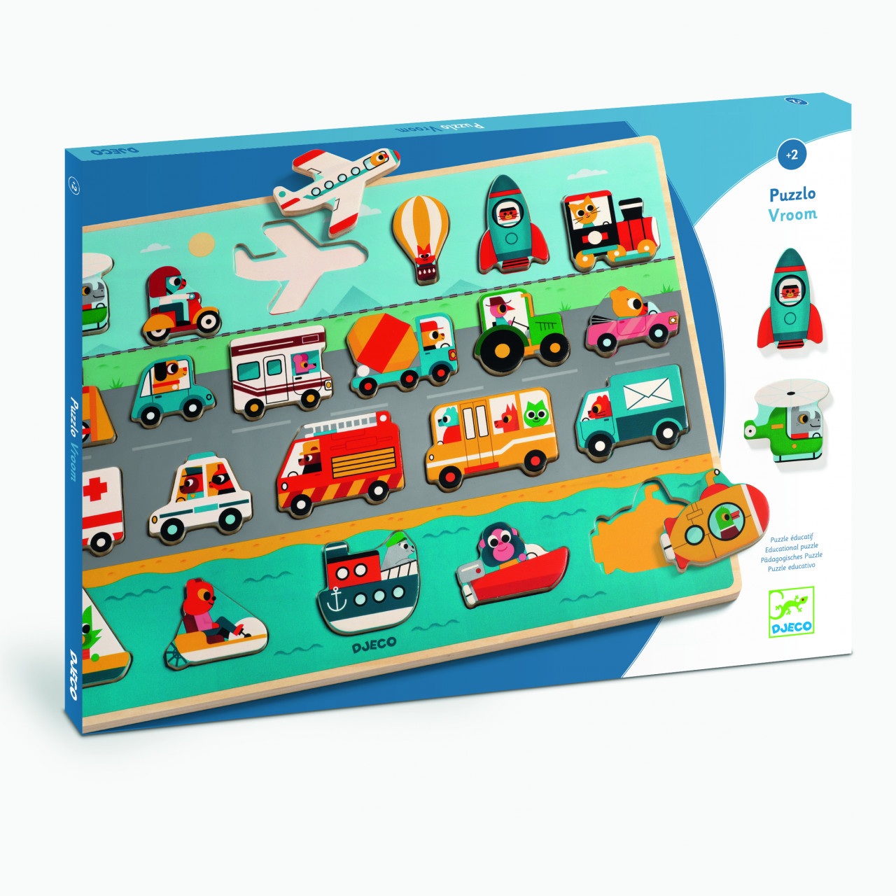 puzzle-din-lemn-vroom-vroom-djeco12429 Puzzle din lemn Vroom-vroom, Djeco - imagine 1