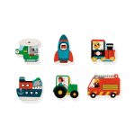 Puzzle din lemn Vroom-vroom, Djeco - imagine 3