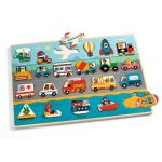 Puzzle din lemn Vroom-vroom, Djeco - imagine 5