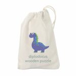 Puzzle dinozaur din lemn - Diplodocus, Orange Tree Toys - imagine 5