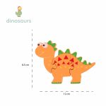 Puzzle dinozaur din lemn - Stegosaurus, Orange Tree Toys - imagine 2