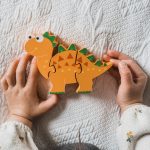 Puzzle dinozaur din lemn - Stegosaurus, Orange Tree Toys - imagine 5