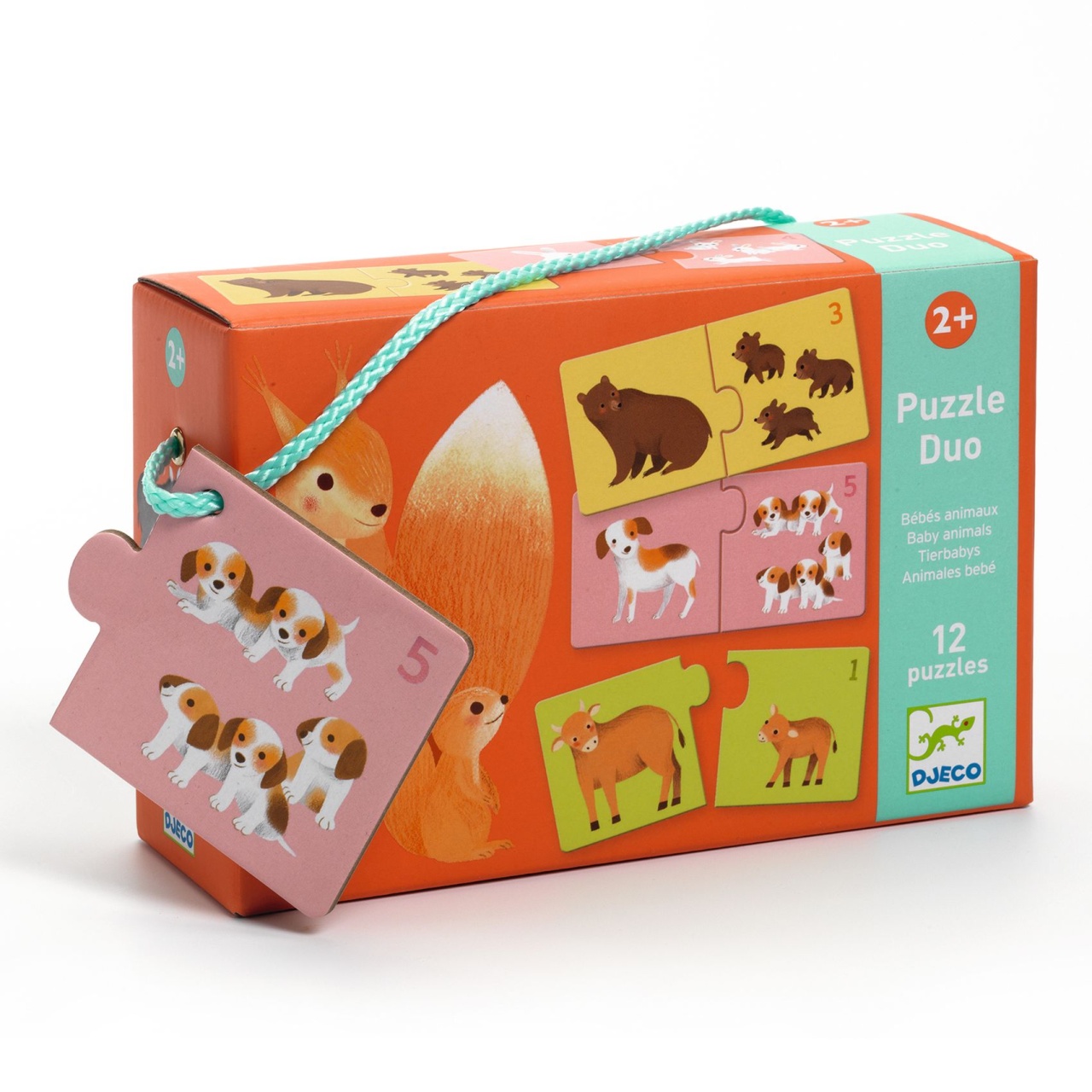 puzzle-duo-asociere-mama-pui-djeco21000 Puzzle duo asociere mama-pui, Djeco - imagine 1