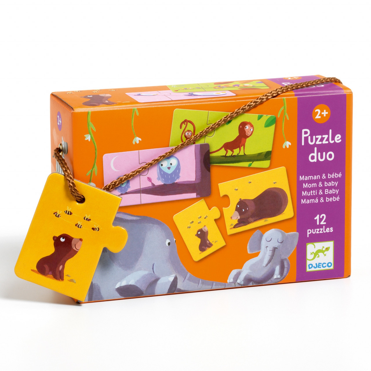 puzzle-duo-mama-si-puiul-djeco1695 Puzzle duo Mama si puiul, Djeco - imagine 1