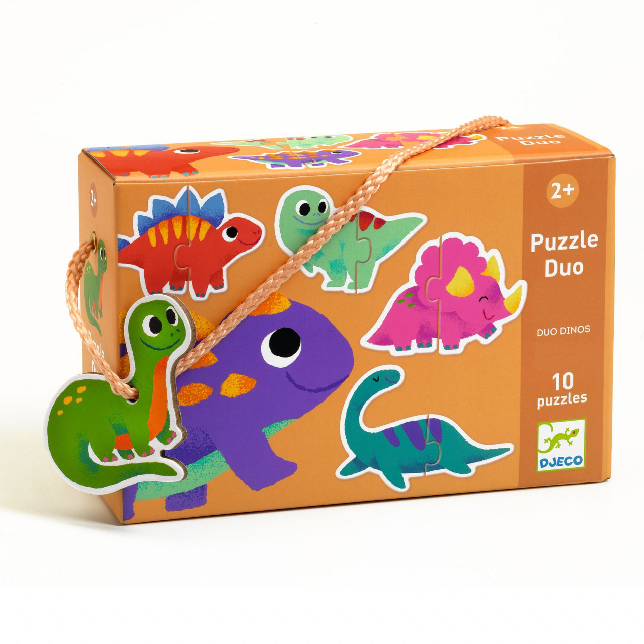 puzzle-duo-micii-dinozauri-djeco11658 Puzzle duo Micii Dinozauri, Djeco - imagine 1
