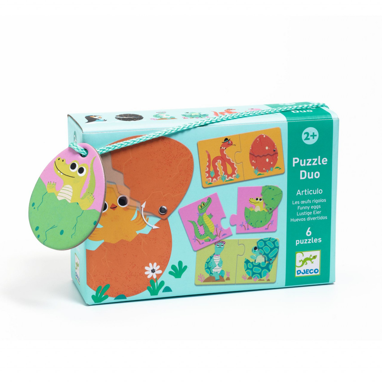 puzzle-duo-puiul-din-ou-djeco9296 Puzzle duo Puiul din ou, Djeco - imagine 1