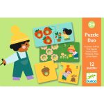 Puzzle duo tactil Primele numere, Djeco - imagine 3